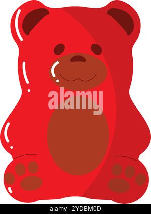 Jelly bears fruit gummy. Character Illustrator vector design. Stock Vector