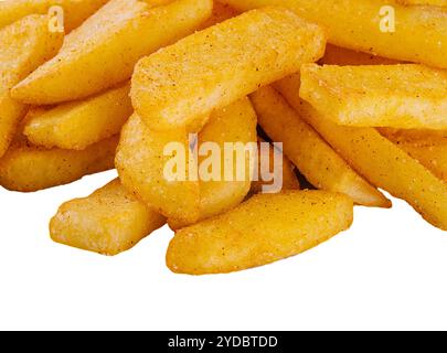 French fries potatoes isolated on white background Stock Photo