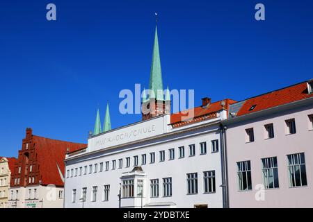 LÃ¼beck University of Music, Germany Stock Photo