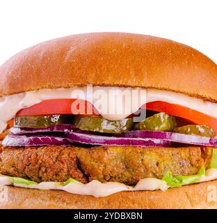 Healthy Vegan Vegetarian Meat Free Burger Stock Photo