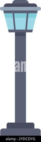 Tall street lamp standing on a white background Stock Vector