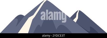 Minimalist landscape with mountains standing tall against clear sky Stock Vector