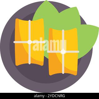 Vector illustration of the Christmas dish of South America - turron ...