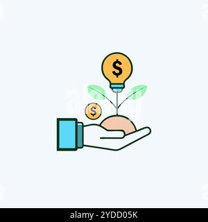 Venture Capital icon vector art image. Stock Vector