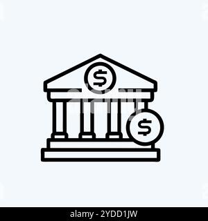 Treasury icon vector art image. Stock Vector