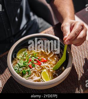 Traditional vietnamese street food top view Stock Photo