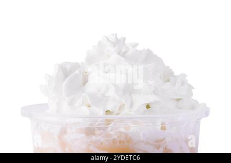 Milkshake with whipped cream close up Stock Photo