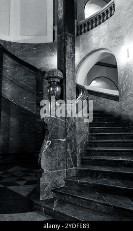 Staircase in the city hall in Hanover, Germany Stock Photo