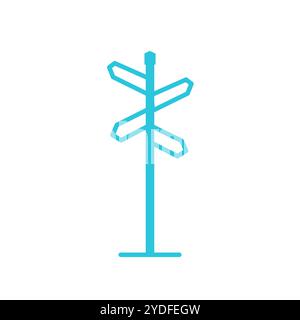 Direction sign icon. Isolated on white background. From blue icon set. Stock Vector