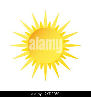 Sun icon. Isolated on white background. Stock Vector