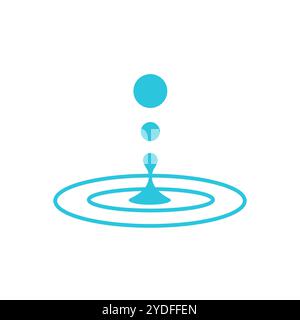 Ripple effect icon. Isolated on white background. From blue icon set. Stock Vector