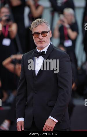 Joaquin Phoenix attends the 'Joker: Folie à Deux' red carpet during the 81st Venice International Film Festival on September 4, 2024 in Venice Stock Photo