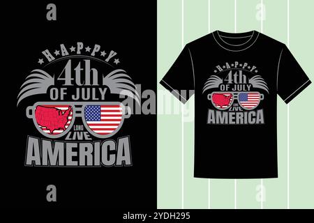 4Th July Happy Independence Day T-shirt Design Inspirational Vector Graphic Stock Vector