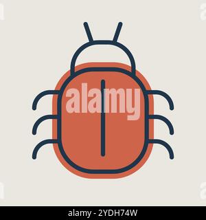 Software or program bug vector icon. Security sign. Graph symbol for your web site design, logo, app, UI Stock Vector