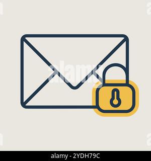 Lock envelope vector icon. Unlock envelope sign. Security sign. Graph symbol for your web site design, logo, app, UI Stock Vector