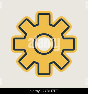Settings icon with additional gears symbol. Security sign. Graph symbol for your web site design, logo, app, UI Stock Vector
