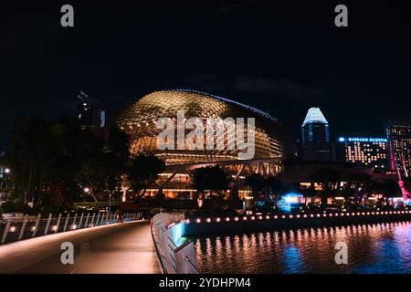 Singapore - August 12, 2024: Esplanade, Theatres on the Bay. It is a performing arts centre located in the Downtown Core of Singapore Stock Photo