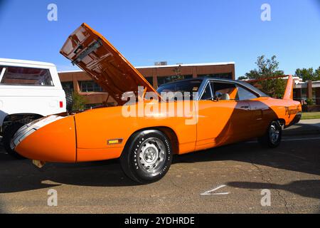 1970 orange Plymouth Superbird. Stock Photo