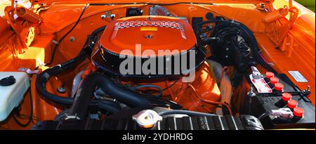 1970 orange Plymouth Superbird. Stock Photo