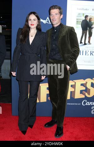 Michelle Dockery, Gwilym Lee at arrivals for AFI FEST 2024 presented by Canvas World Premiere of HERE, TCL Chinese Theatre, Los Angeles, CA, October 25, 2024. Photo By: Priscilla Grant/Everett Collection Stock Photo