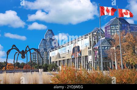 National Gallery of Canada in downtown Ottawa, Ontario, Canada. This is the country's premier collection of the fine arts, housed in granite and glass Stock Photo