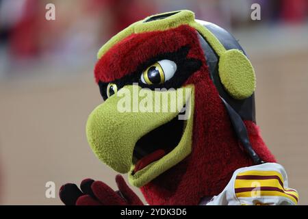 Mobile, Alabama, USA. 26th Oct, 2024. ULM mascot Ace the Warhawk during a college football game between the Louisiana Monroe Warhawks and the South Alabama Jaguars at Hancock-Whitney Stadium in Mobile, Alabama. Bobby McDuffie/CSM/Alamy Live News Stock Photo