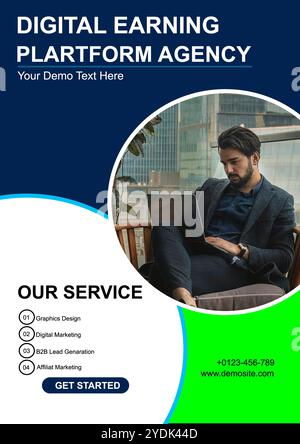 business flyer design vector template Stock Vector