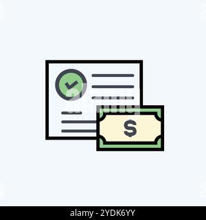 Payroll icon vector art image. Stock Vector