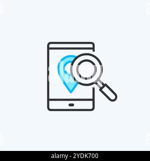 Tracking icon vector art image. Stock Vector