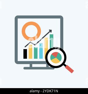 Business Analysis icon vector art image. Stock Vector