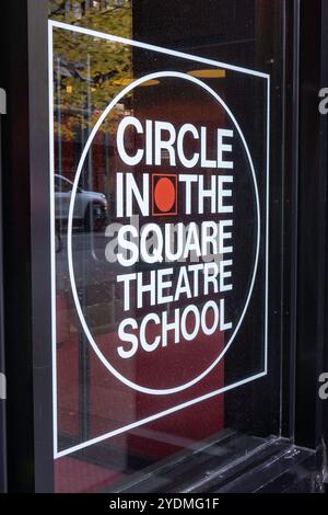 Circle in the square is a theater company located in a basement venue in the Paramount Plaza building in the theater District, 2024, NYC, USA Stock Photo