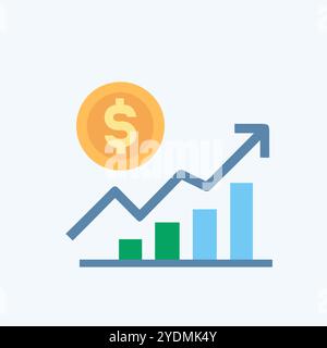 Market Value Icon vector art image Stock Vector