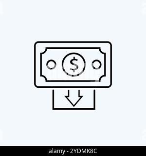 Cash Deposit Icon vector image Stock Vector