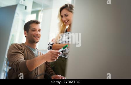 Software engineers working on project and programming in company. Startup business group concept Stock Photo