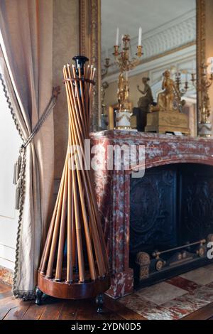 Billiard cue in an ancient residence Stock Photo