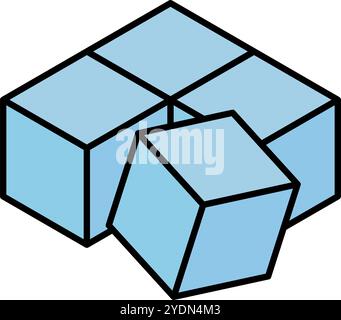 Ice cube icon. Freeze. Editable vector. Stock Vector