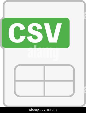 Simple CSV file icon. CSV extension. Editable vector. Stock Vector