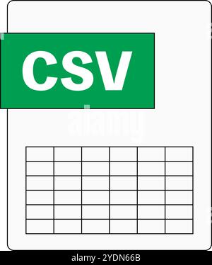 CSV extension icon. CSV file icon. Editable vector. Stock Vector