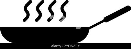 Cooking frying pan icon. Editable vector. Stock Vector