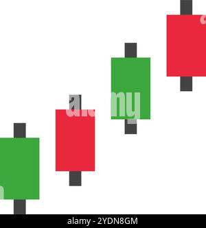 Candlestick Chart and Technical Analysis vector Trading concept colored ...