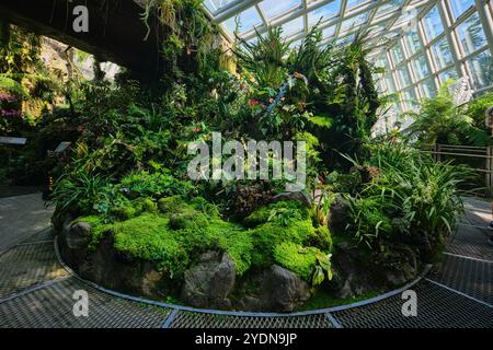 Singapore - August 13, 2024: The Sembcorp Cool House at National Orchid Garden Stock Photo