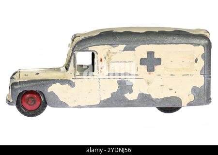 vintage Dinky Toys Daimler ambulance isolated on white background Stock Photo