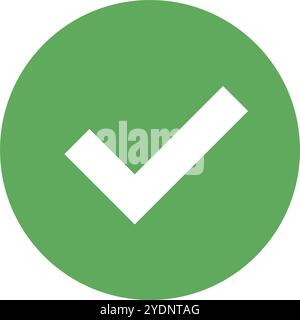Circular check mark. Certification icon. Editable vector. Stock Vector