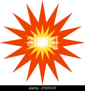 Explosion or bombing icon. Editable vector. Stock Vector