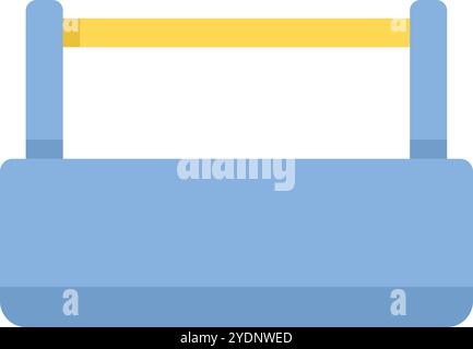 Classic empty toolbox with a wooden handle, perfect for illustrating tool storage or diy projects Stock Vector