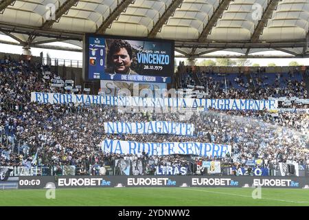 Rome, Lazio. 27th Oct, 2024. Lazio fans during the Serie A match between Lazio v Genoa at Olympic stadium, Italy, Oct 27th, 2024. Credit Credit: massimo insabato/Alamy Live News Stock Photo