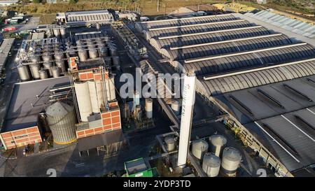alagoinhas, bahia, brazil - october 25, 2024: aerial view of the Heineken brewery factory in the city of Alagoinhas. Stock Photo