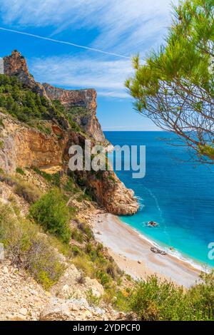 Cala del Moraig, El Poble Nou de Benitaxell, Alacant Alicante, Valencian Community, Spain Stock Photo