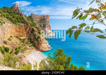 Cala del Moraig, El Poble Nou de Benitaxell, Alacant Alicante, Valencian Community, Spain Stock Photo