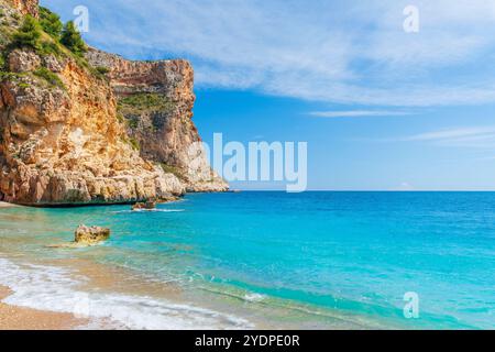 Cala del Moraig, El Poble Nou de Benitaxell, Alacant Alicante, Valencian Community, Spain Stock Photo